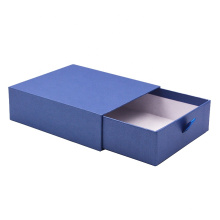 Blue cardboard foldable drawer box paper packaging storage drawer gift box